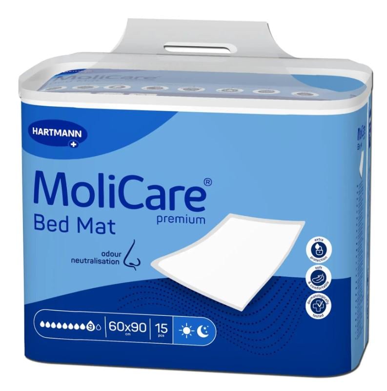 Пеленка поглощающая гигиеническая MoliCare Premium Bed Mat 9 капель 60x90 см 15 шт.