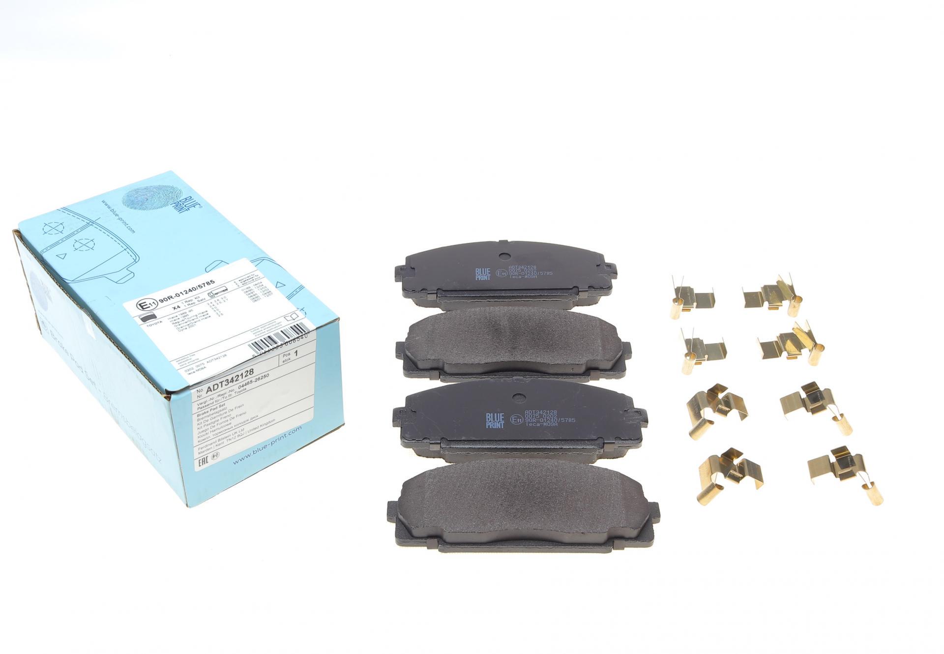 Колодки тормозные передние BLUE PRINT ADT342128 Toyota Hiace III/IV -06