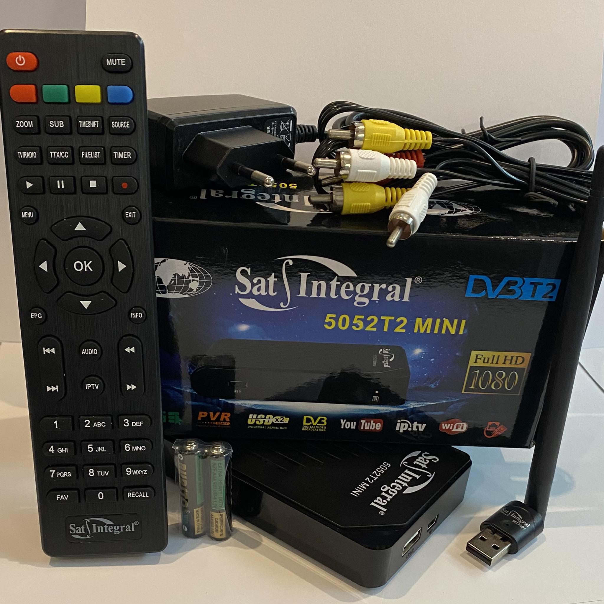 Приставка Т2 приймач DVB-T2 Sat Integral 5052 mini тюнер YouTube IPTV Wifi адаптер - фото 3