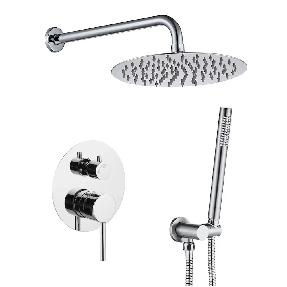 Душевая система VBI Milano скрытого монтажа на два потребителя Хром (VBI-050109CH)