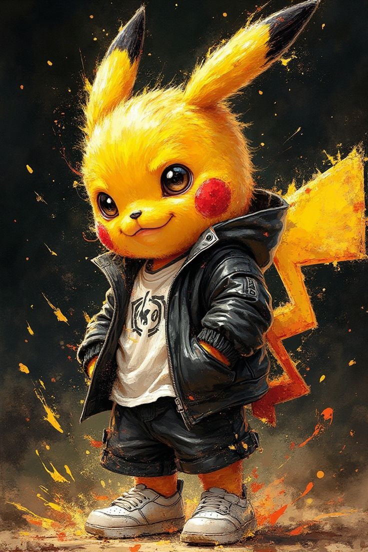 Алмазна мозаїка Пікачу повна викладка квадратні камені без підрамника 20х30 см