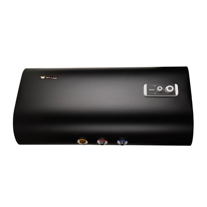Бойлер Willer EH80R Spring горизонтальний на 80 л з мокрим теном Чорний матовий (33036)