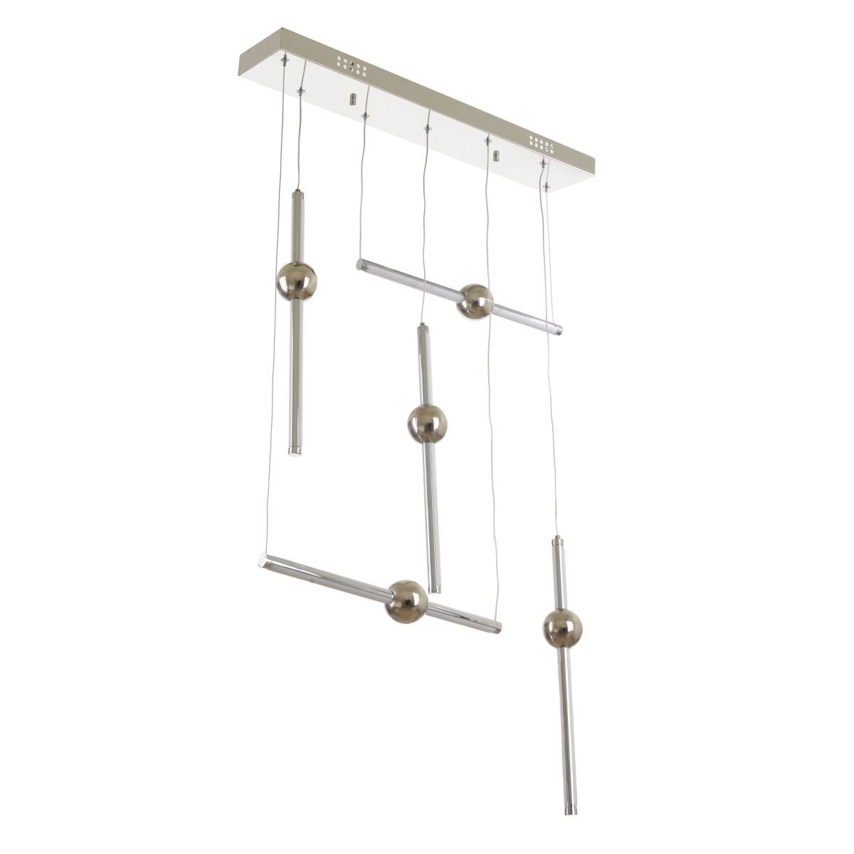 Люстра лофт подвесная светодиодная Brille BL-890S/5 NW 72 W CH для спальни