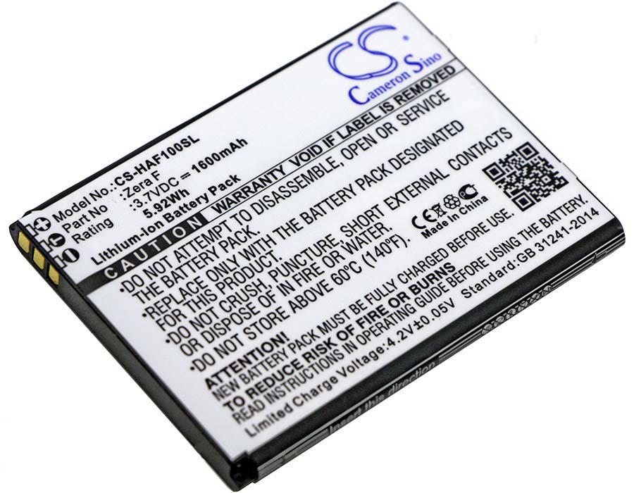 Аккумулятор для смартфона Highscreen CS-HAF100SL Zera F 3,7V 1600 mAh 5,92 Wh Black