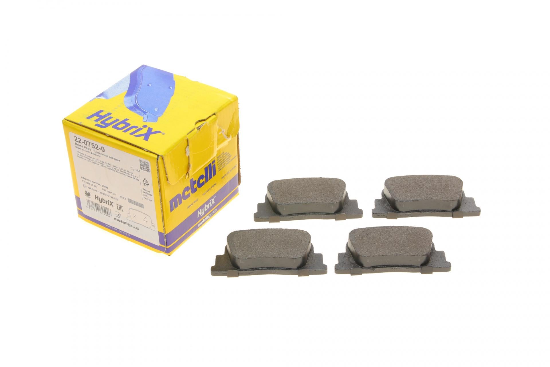 Колодки тормозные задние METELLI для VW Touareg 02-10 (22-0752-0)