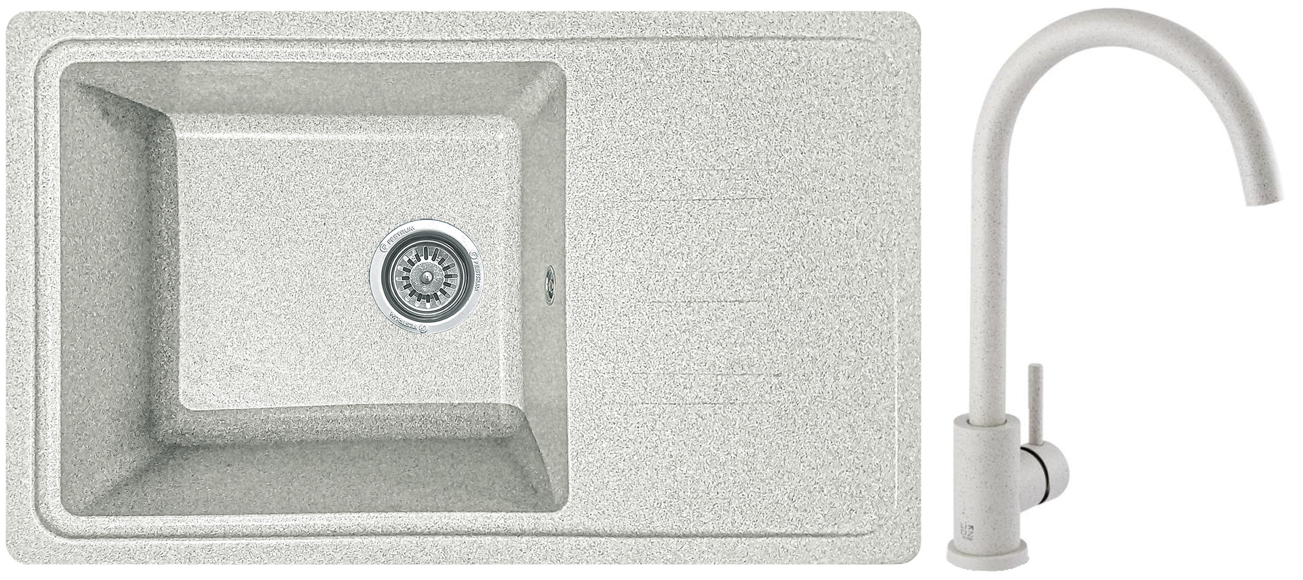 Мийка кухонна Valetti 63 зі змішувачем 695х425 мм Тера