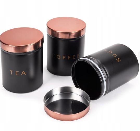 Набір ємностей Kamille для чаю/кави/цукру 3 шт. (1128)