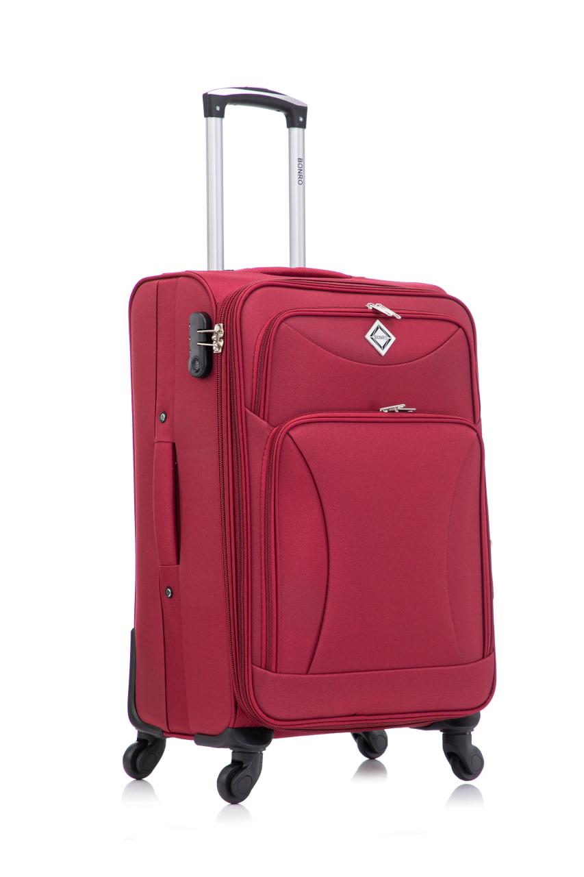 Валізи тканинні Bonro Tourist велика/середня 2 шт. Вишневий (5654) - фото 21 Валізи тканинні Bonro Tourist велика/середня 2 шт. Вишневий (5654) - фото 21