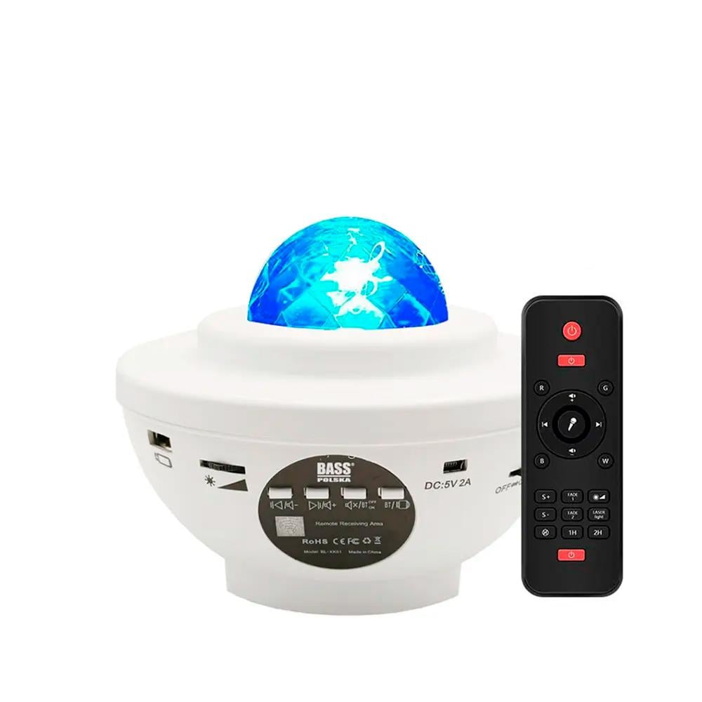 Ночник-звездный проектор Bass Polska BH 59310 с динамиком Bluetooth (14639826)