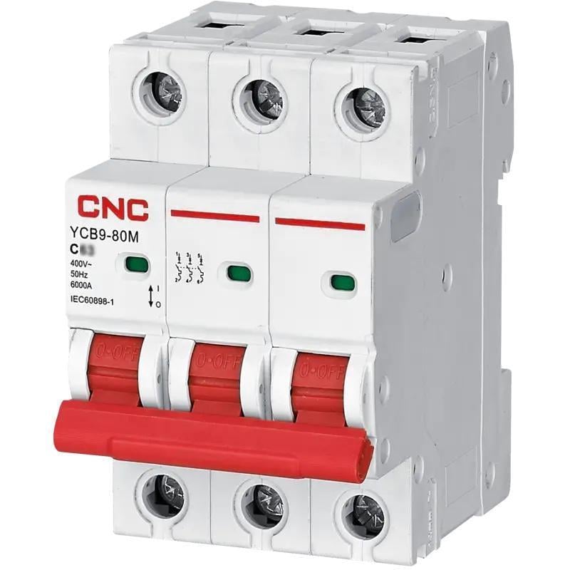 Автоматический выключатель модульный CNC YCB9-80M 3Р тип-C 6 кА 6А (Б00037922)