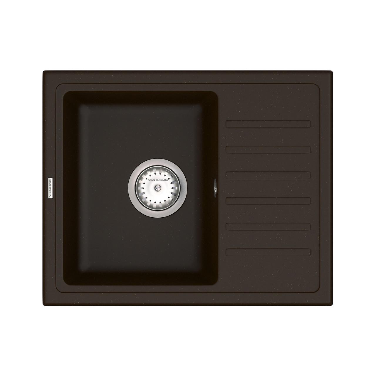 Кухонна мийка з сифоном Lira LMP 02,55 Chocolate