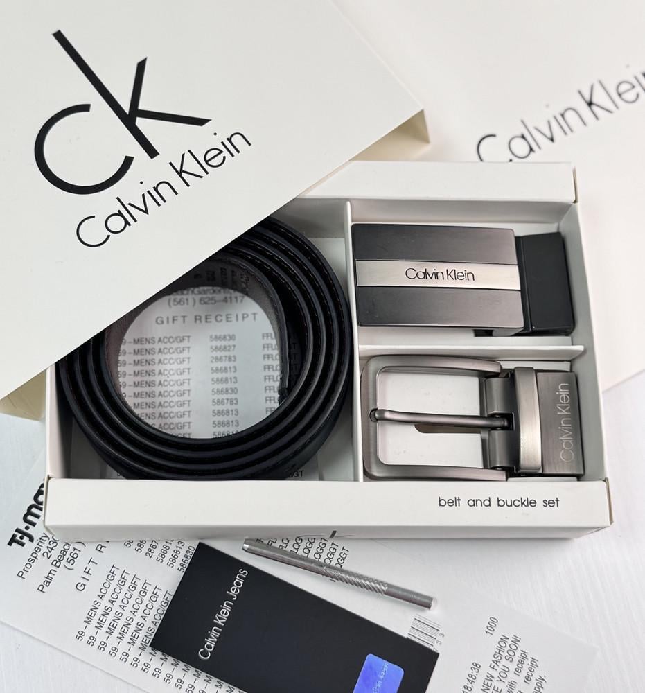 Подарочный набор мужской ремень с двумя пряжками (413 PTR)