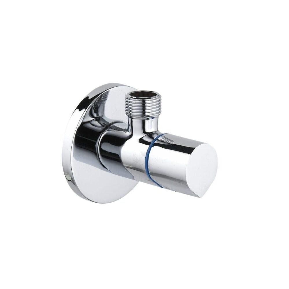 Кран угловой ASG 1/2"х1/2" овал/круг Хром (000071683)