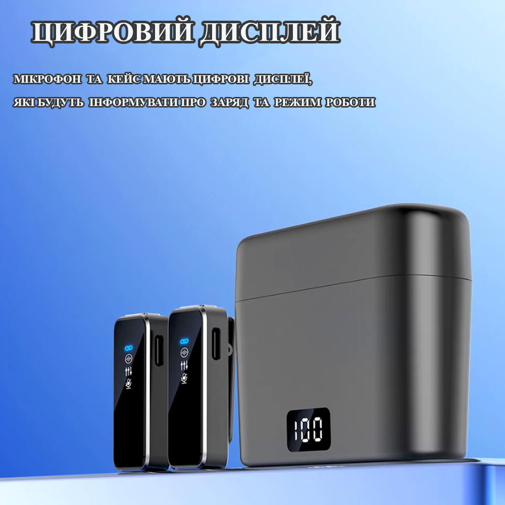 Микрофон петличный беспроводной Savetek M3 2в1 для телефонов Android и iPhone 15/16 Type-C adapter Черный - фото 9