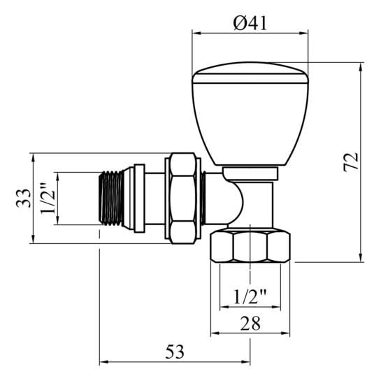 Кран радіаторний вентильний Giacomini 1/2" В/З кутовий латунний (SVR-CV007433) - фото 2 Кран радіаторний вентильний Giacomini 1/2" В/З кутовий латунний (SVR-CV007433) - фото 2
