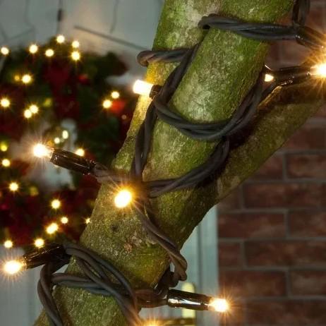 Гірлянда вулична 200 LED 20 м світлодіодна Білий теплий