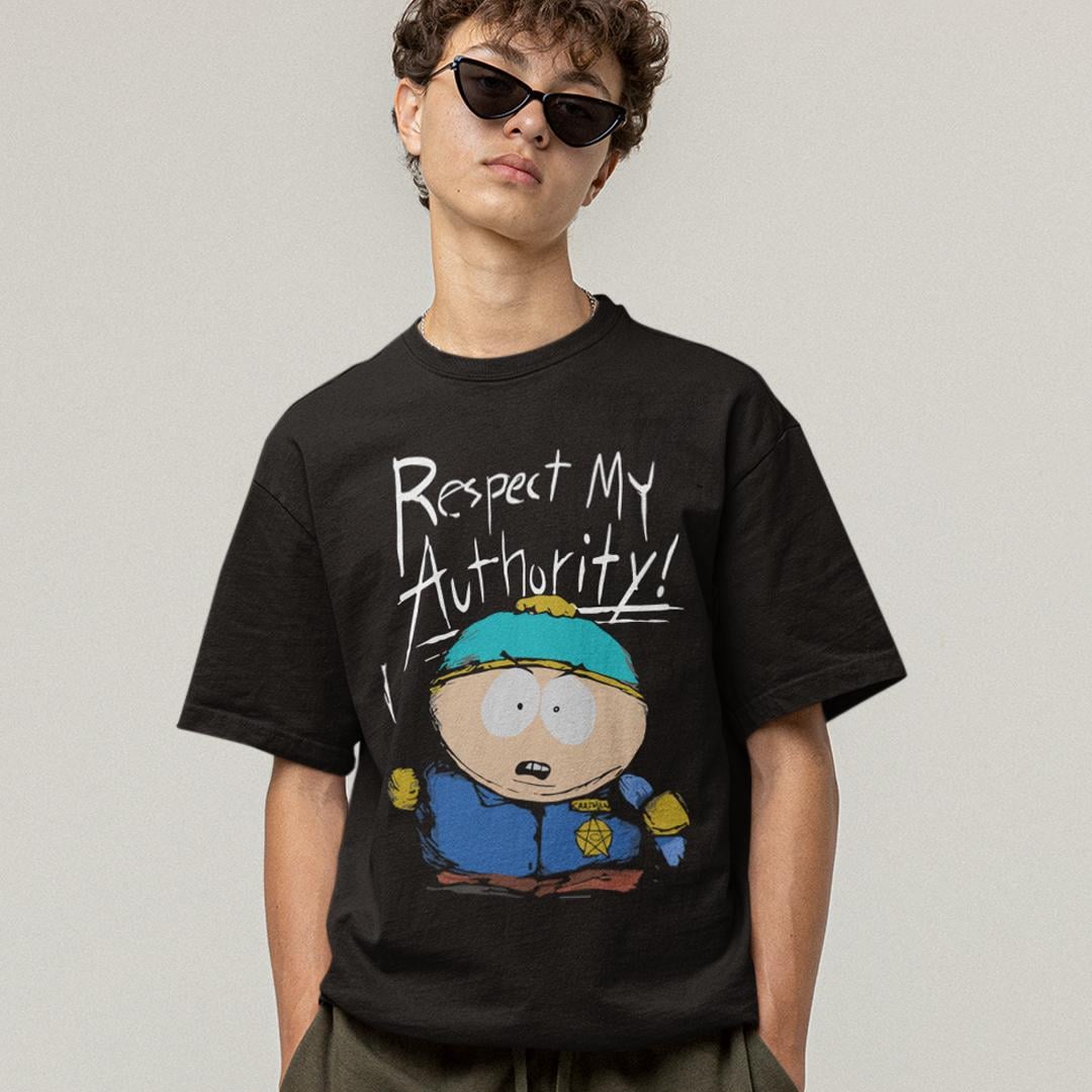 Футболка унисекс South Park Eric Cartman Respect My Authority 4XL Черный (0000009756)