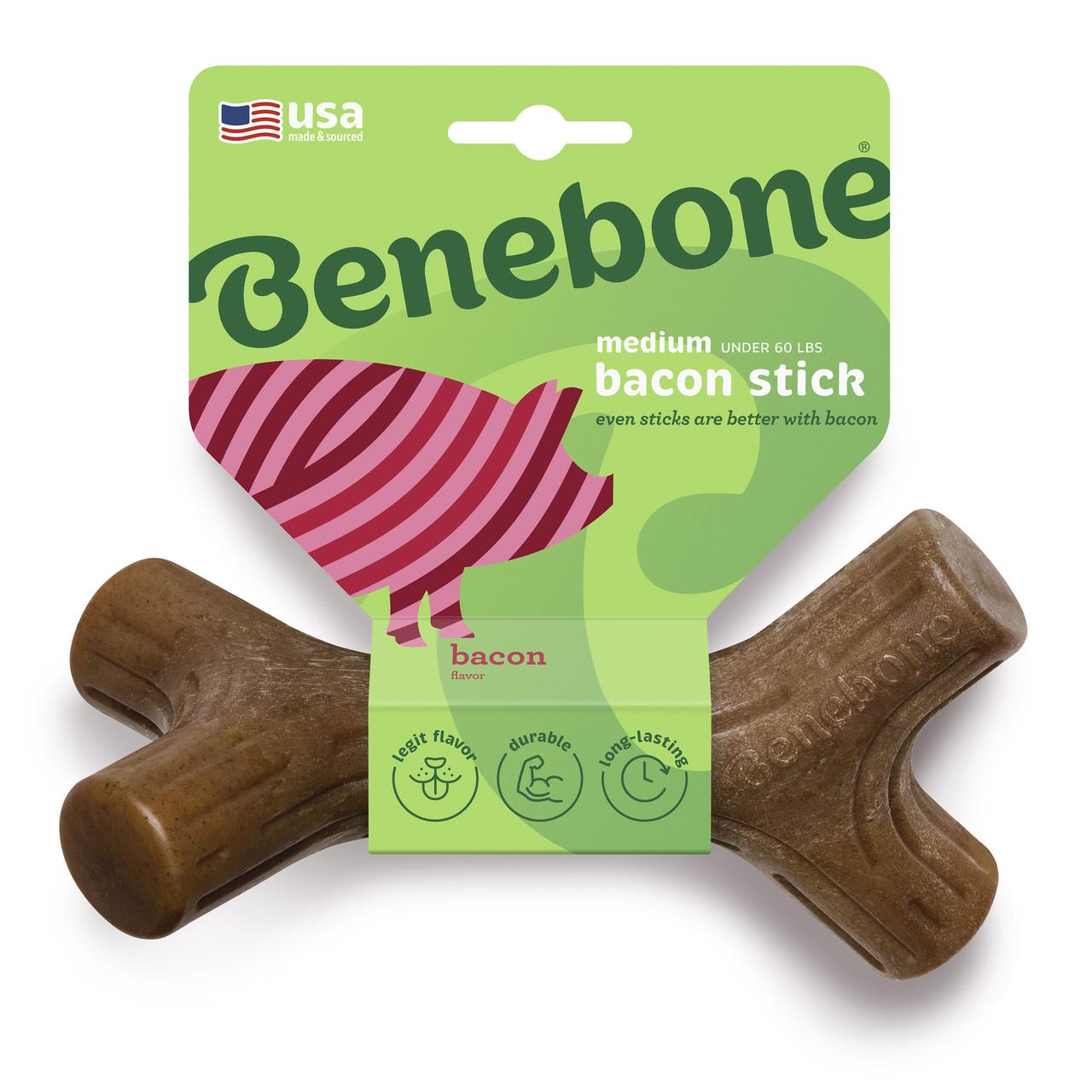 Игрушка для собак Benebone Bacon Stick со вкусом бекона M до 27 кг.