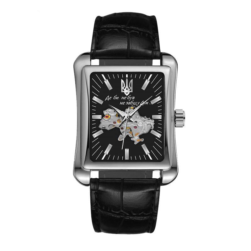 Наручний годинник механічний Awarder 053 Де би не був Silver/Black (24161605)