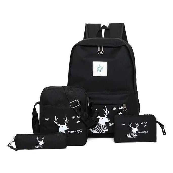 Набір 4в1 рюкзак/сумка/косметичка/пенал Чорний (29164468) - фото 1 Набір 4в1 рюкзак/сумка/косметичка/пенал Чорний (29164468) - фото 1