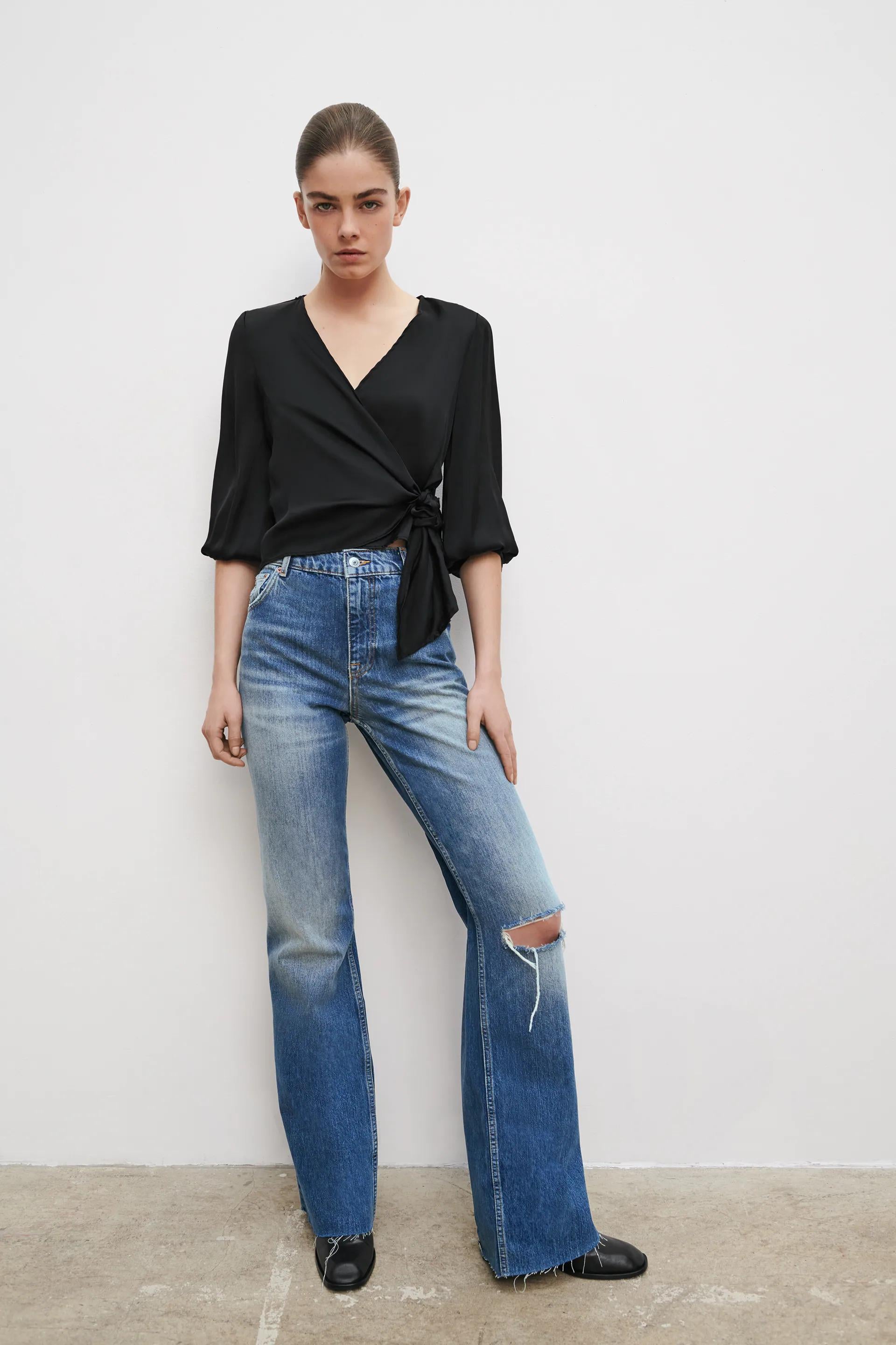 Блуза ZARA XL Черный (3564162800)