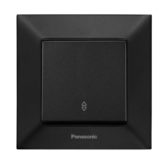 Вимикач 1-клавішний Panasonic Arkedia Slim прохідний Чорний (23815377)
