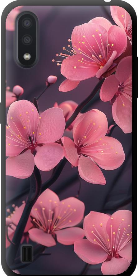Чехол на Samsung Galaxy A01 A015F Пурпурная сакура (6075b-1842-42517)