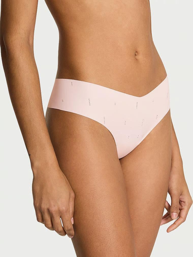 Трусики стринги Victoria's Secret No-Show Sparkle Thong Panty S Розовый (27186204)