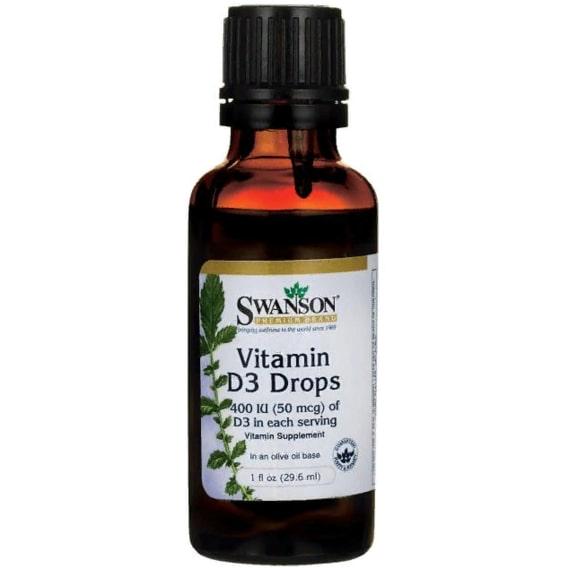 Витамин D Swanson Vitamin D3 Liquid Drops 50 mcg 29,6 мл (SWA-11368)