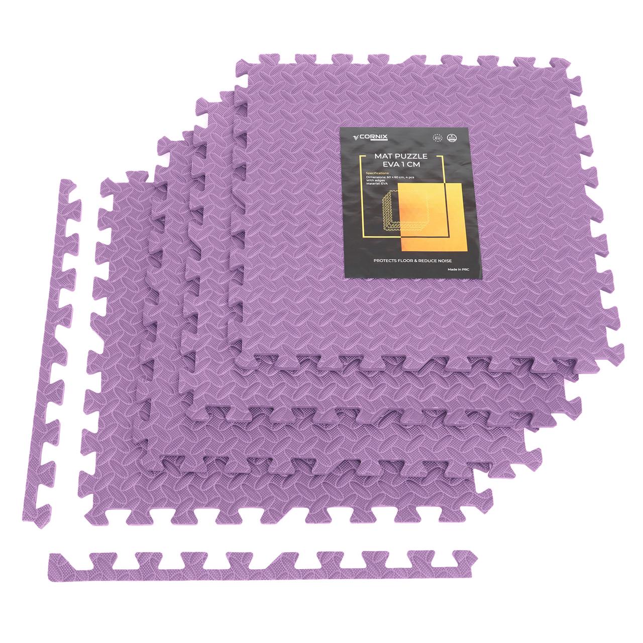 Мат-пазл ласточкин хвост Cornix Mat Puzzle EVA 120х120х1 cм Purple (XR-0232)