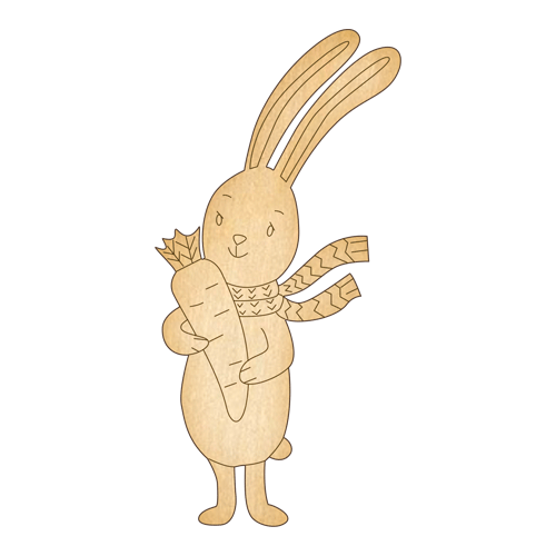 Заготовка з фанери №217 Пасхальний кролик-4 (5932)