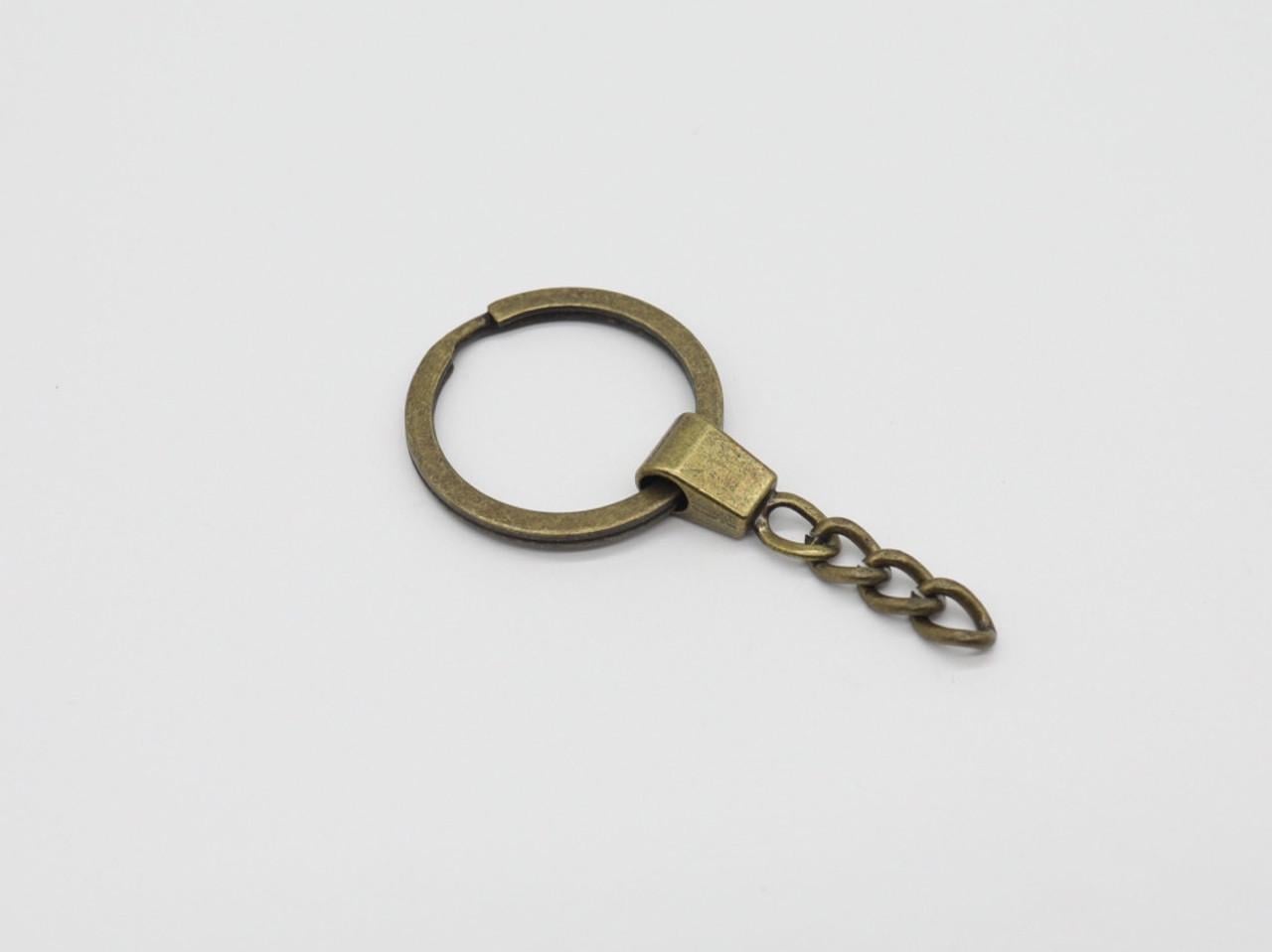 Кольцо плоское с цепочкой 30 мм Старая латунь (85079080)