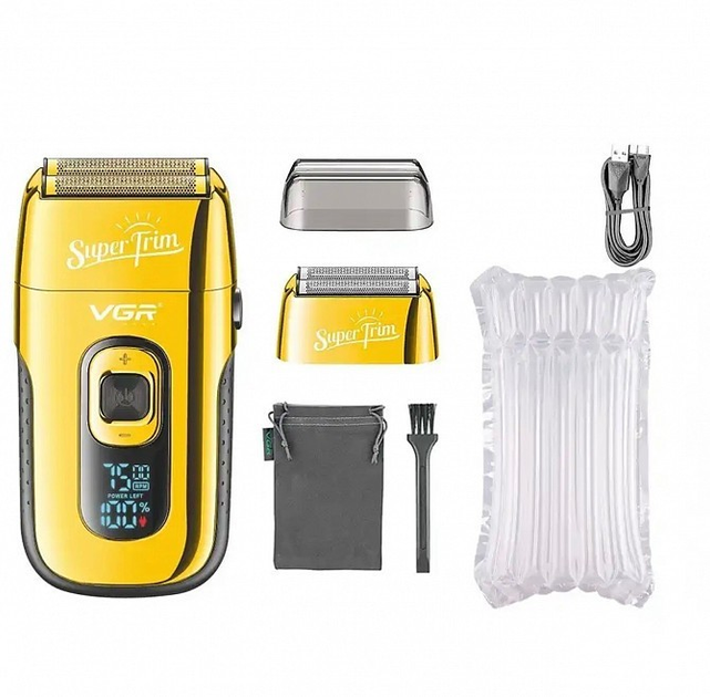 Шейвер аккумуляторный сеточный VGR V-332 Желтый (GR-04725) - фото 2