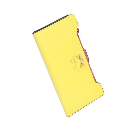 Кошелек женский Langjinjue Fashion кожа Желтый (703894314)