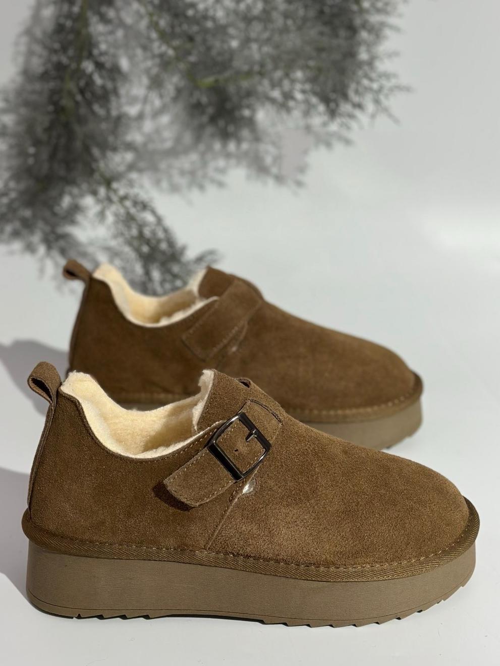 Замшевые угги на овчине Stilli UGN10-5 р. 40 Горчичный - фото 2