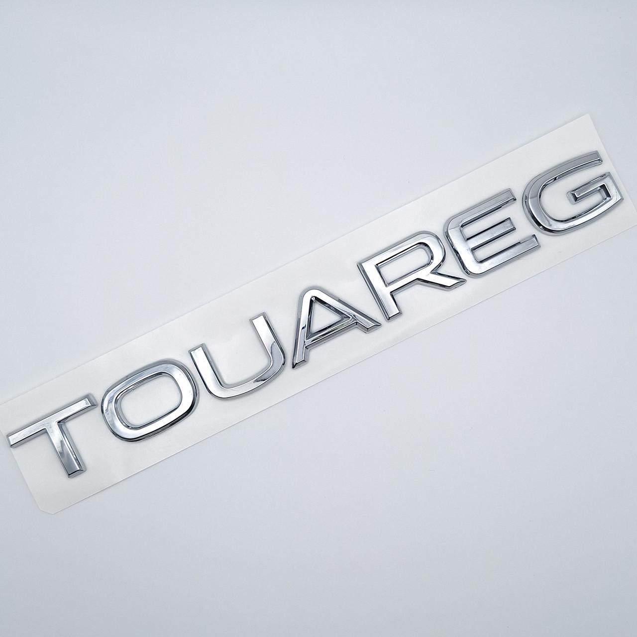 Эмблема надпись Touareg Volkswagen на заднюю часть 20,5х2,1 см Хром глянцевый (2343863032)