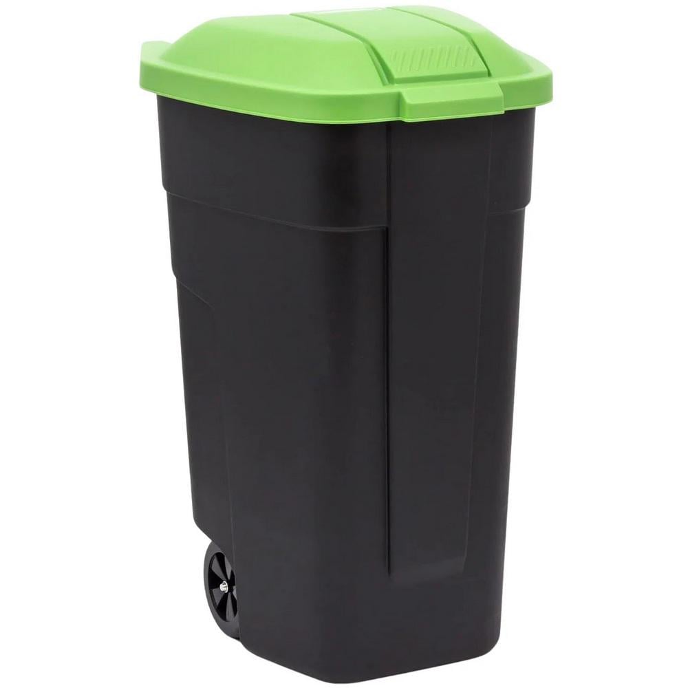 Контейнер для сміття Keter Refuse Bin O/W 110 л Чорний/Зелений (214125)