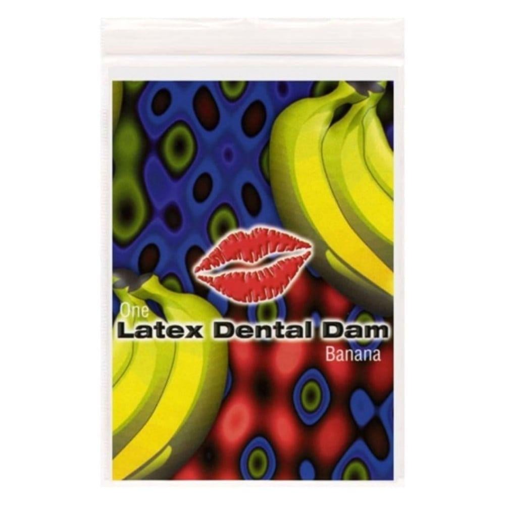 Серветка латексна для орального сексу Trustex Banana Latex Dental Dams з ароматом та смаком банана (TR60109)
