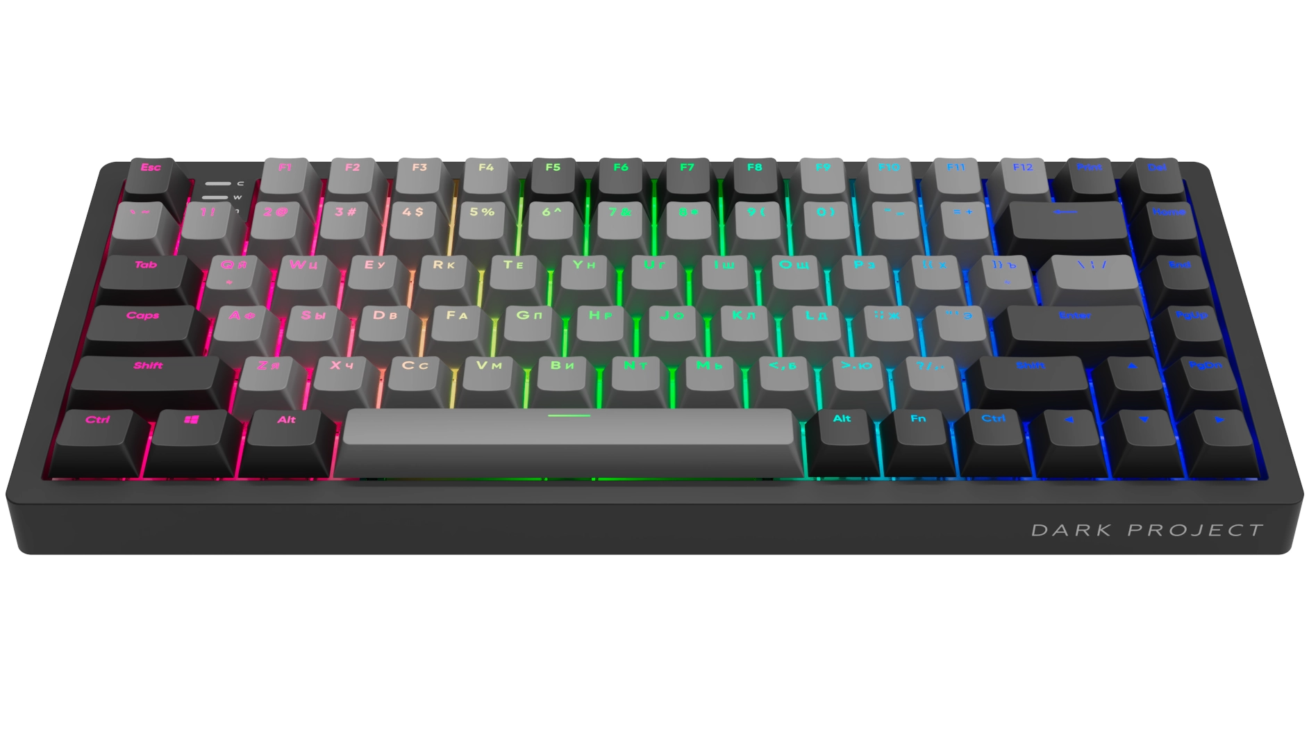 Клавіатура Dark Project KD83A PBT Mechanical Gateron Cap Teal Black (DP-KD-83A-004100-GTC) - фото 2