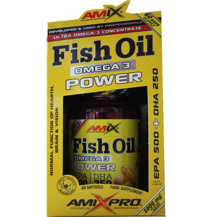 Омега для спорта Amix Nutrition Fish Oil Omega3 Power 60 Softgels