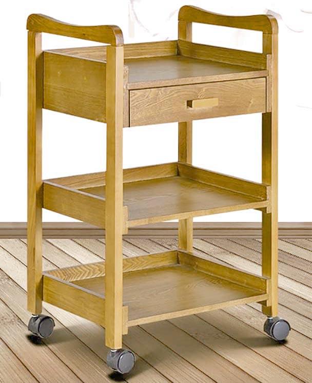 Этажерка для ванной из дерева на колесиках Заприда Сиена (АБТ-008105)