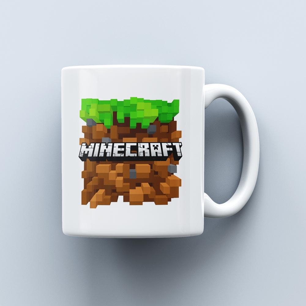 Чашка c логотипом игры Minecraft 330 мл