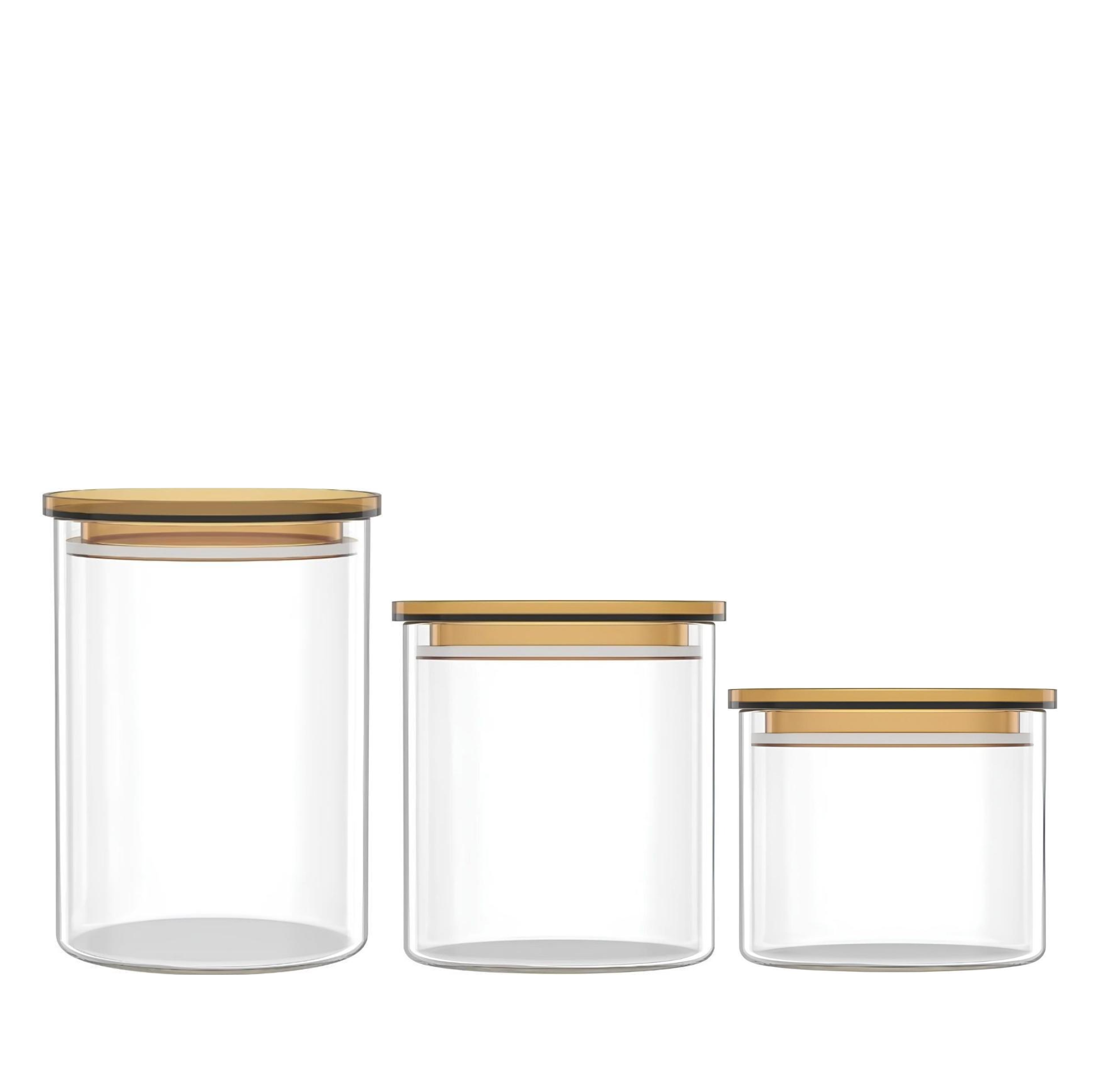 Набір скляних банок для зберігання Ardesto Fresh SFM 500/700/900 мл 3 шт.