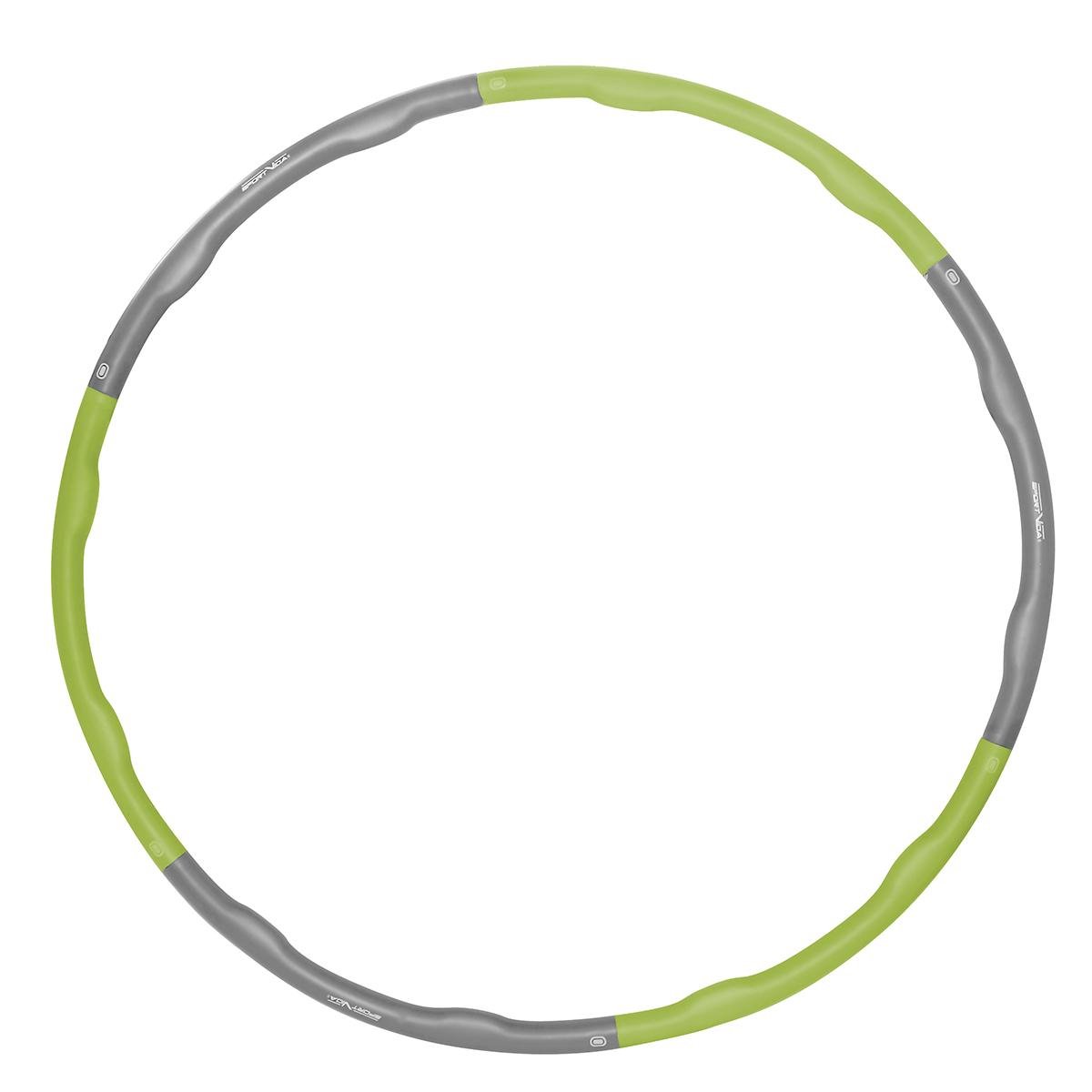 Обруч масажний SportVida Hula Hoop 100 см 1,2 кг Grey/Green (SV-HK0339)