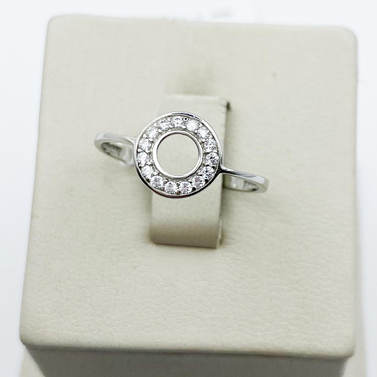 Кольцо серебряное Круг с кубическим цирконием р. 17 0,76 г (1878859263)