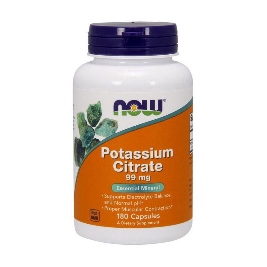 Калий цитрат NOW Potassium Citrate 99 мг 180 капс.