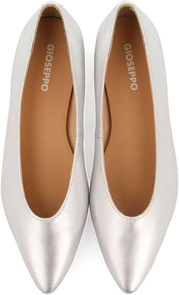 Балетки кожаные Gioseppo р. 39 Metallic Silver (29515933) - фото 3