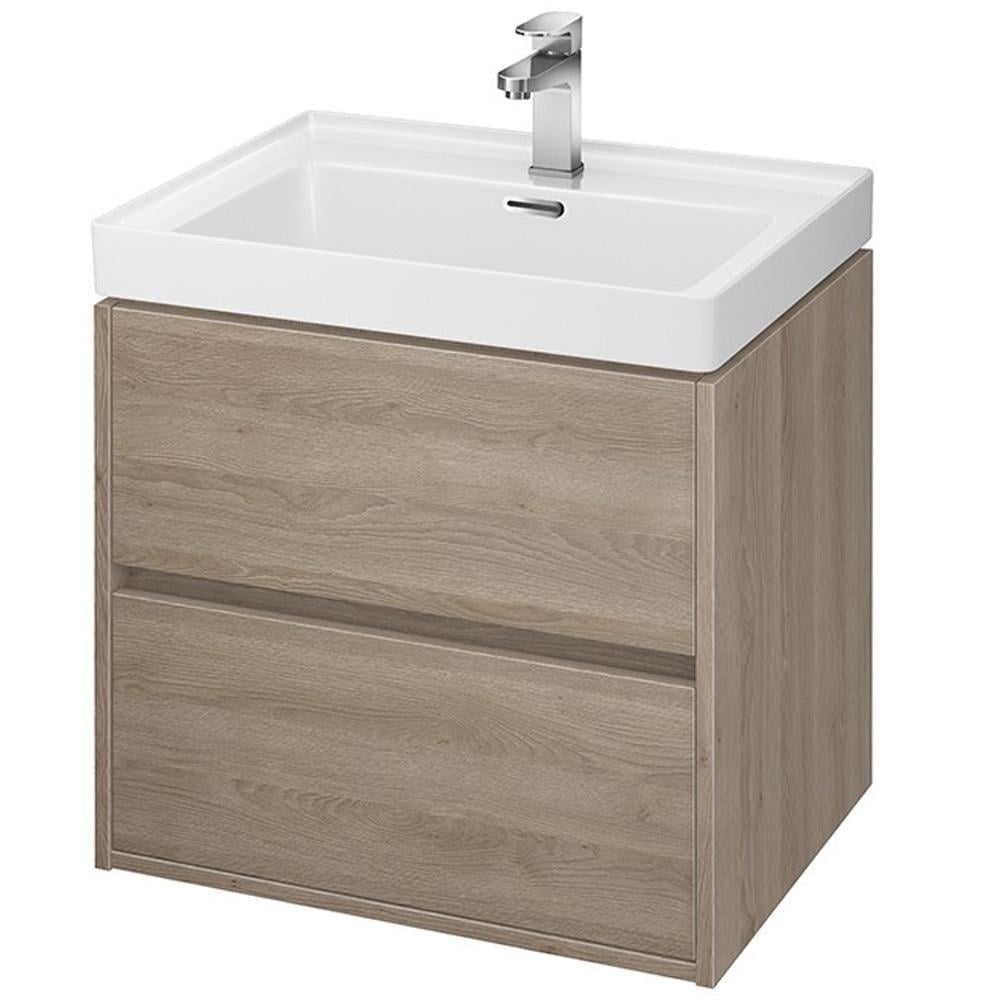 Тумба під умивальник підвісна Cersanit Crea FZZW1008761564 59,4x53,3x44,7 см Коричневий (95831)