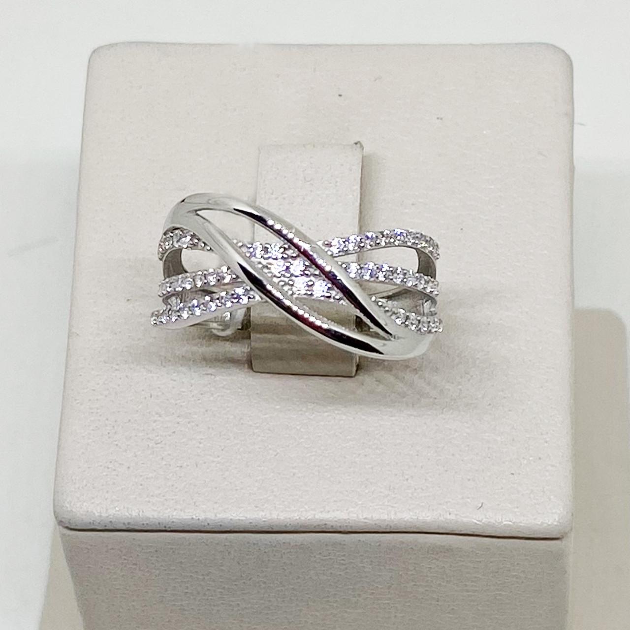 Кольцо серебряное с кубическим цирконием р. 18,5 2,46 г (1809332390)