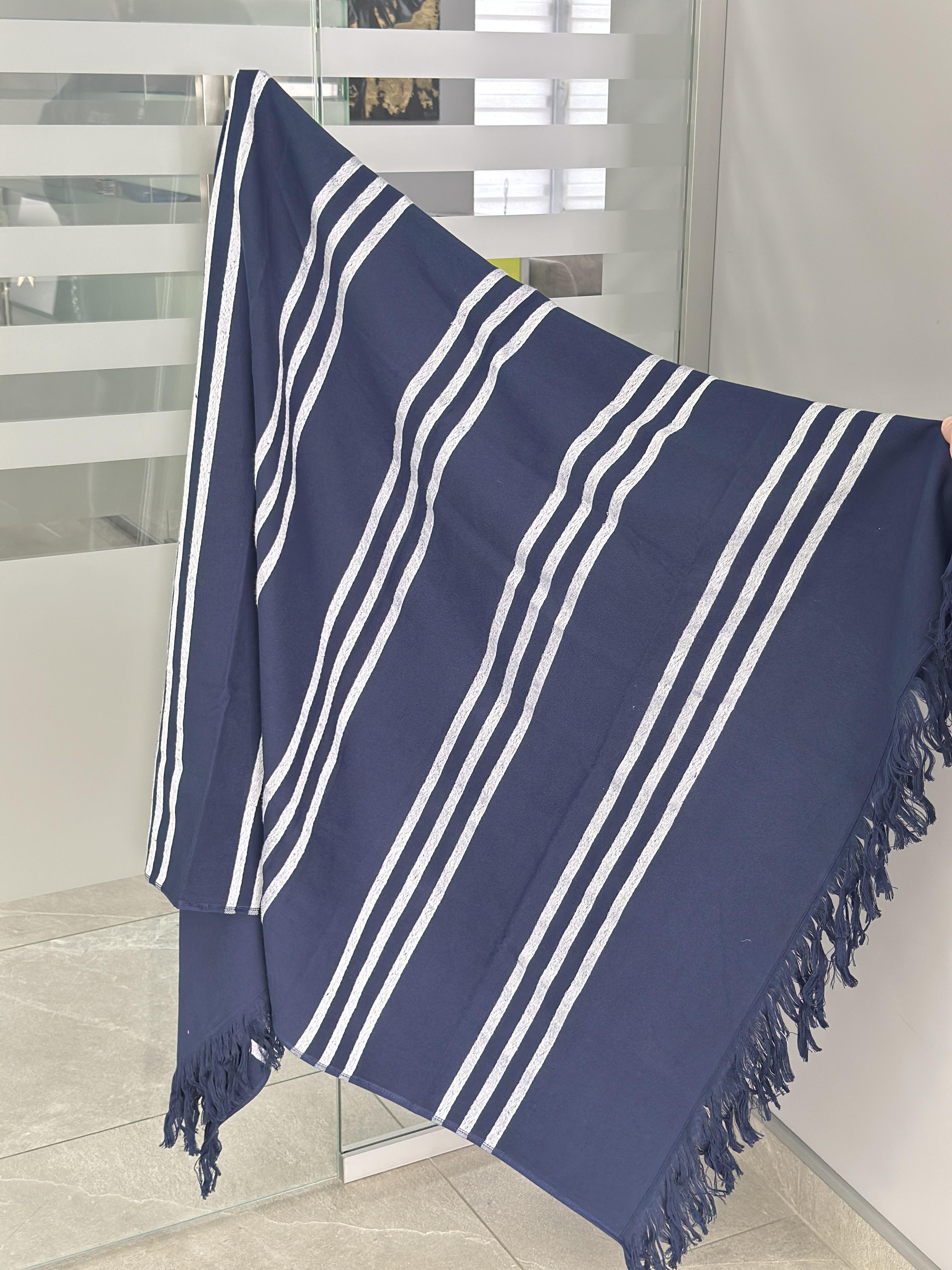 Рушник пляжний пештемаль Marine Line 100х180 см  300 г/м2 Синій